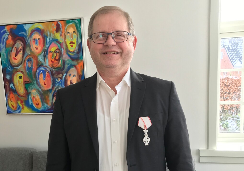 Provst Bjarne Bæk Rasmussen med Dannebrogsordenen