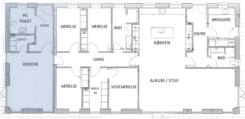 Plantegning af præstebolig