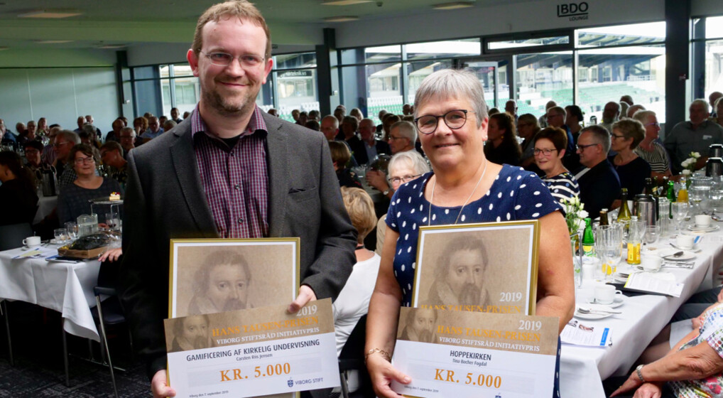 De to glade prismodtagere af Hans Tausen Initiativprisen 2019